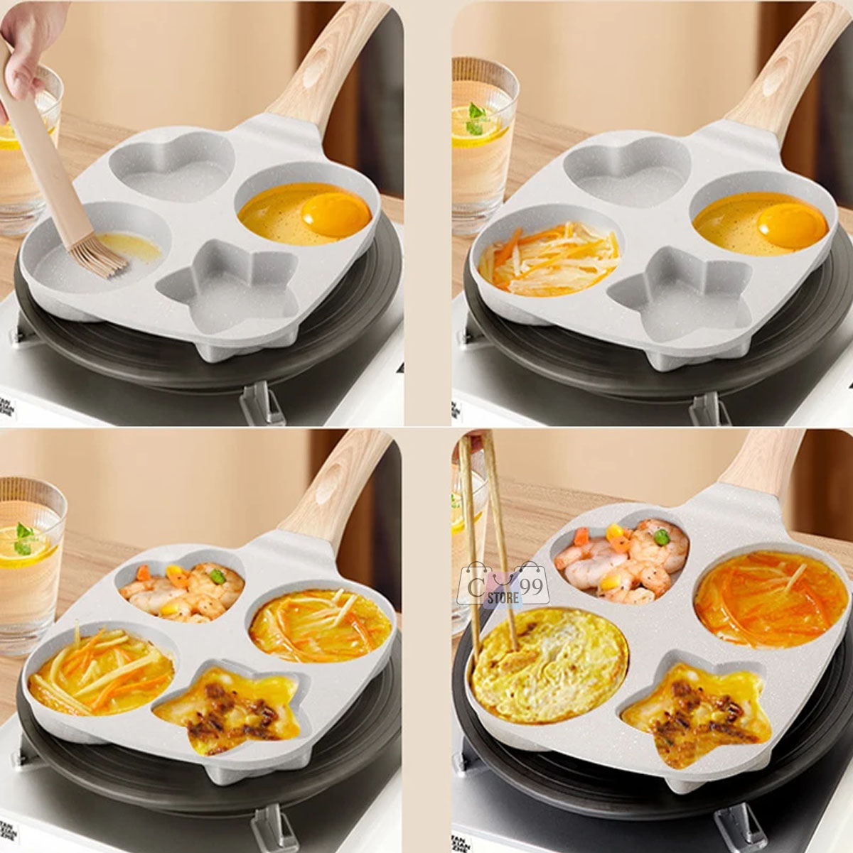 Miniatura 3 de Sartén Para Parilla Antiadherente 4en1